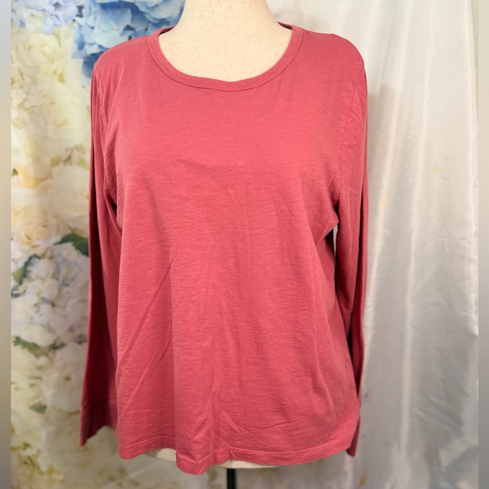 Re-Imagined J. Crew Women's Long Sleeve Top in Rose